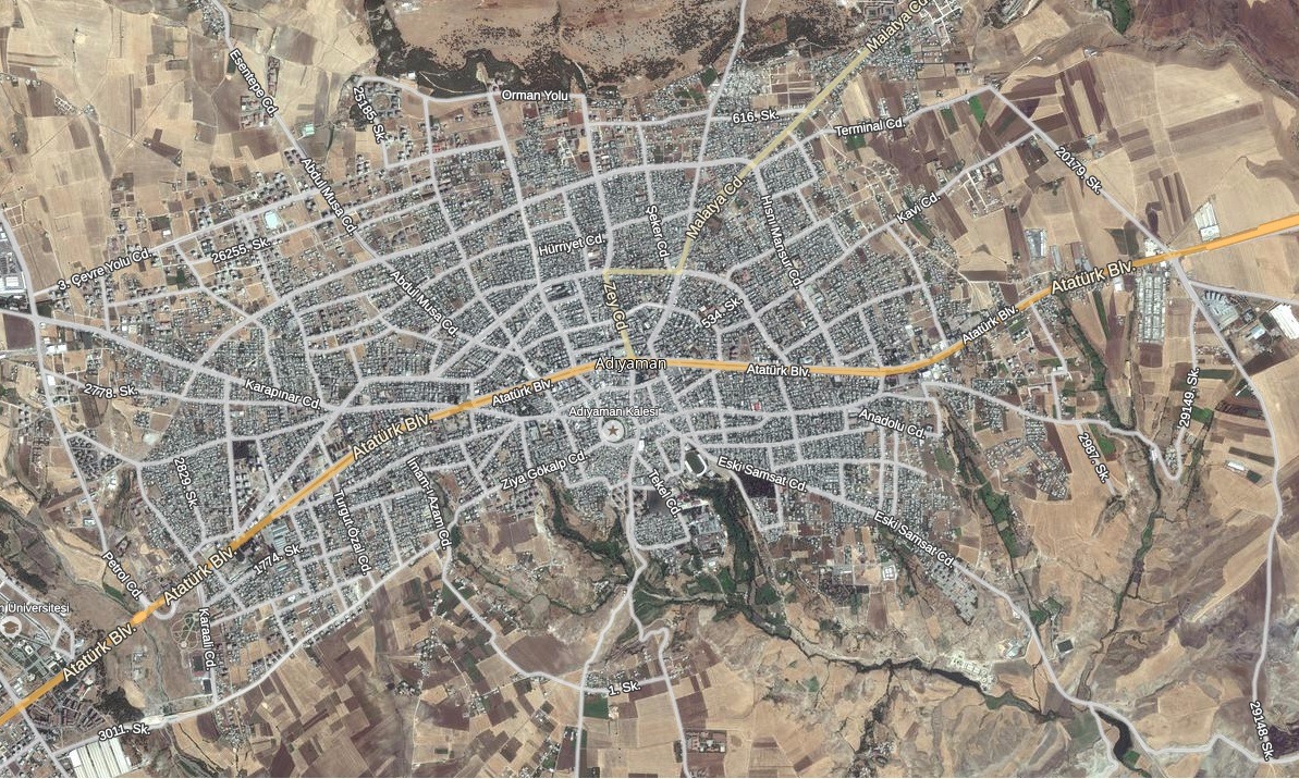 Adıyaman Uydu Görüntüsü