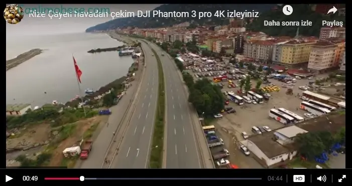 Havadan Çayeli Kamera Görüntüsü İzle