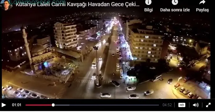 Havadan Kütahya Laleli Camii Kavşağı