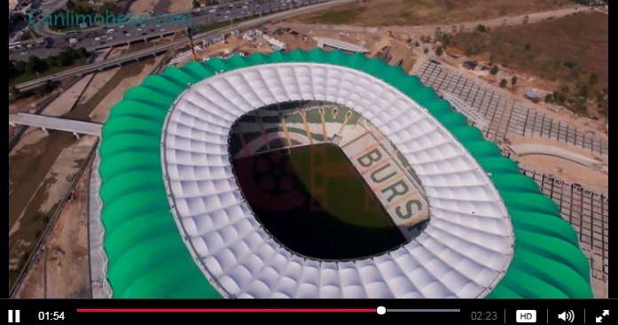 Havadan Bursa Timsah Arena Stadı Kamera Çekimi İzle