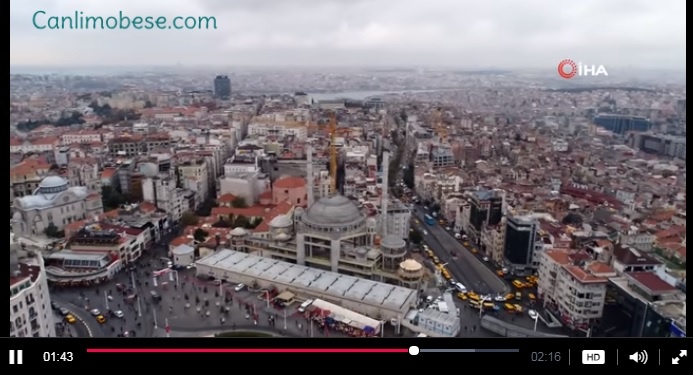 Havadan Taksim Meydanı Kamera Çekimi İzle