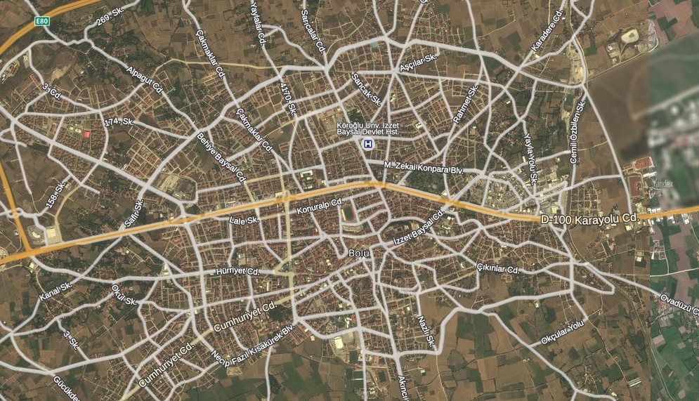 Bolu Uydu Görüntüsü