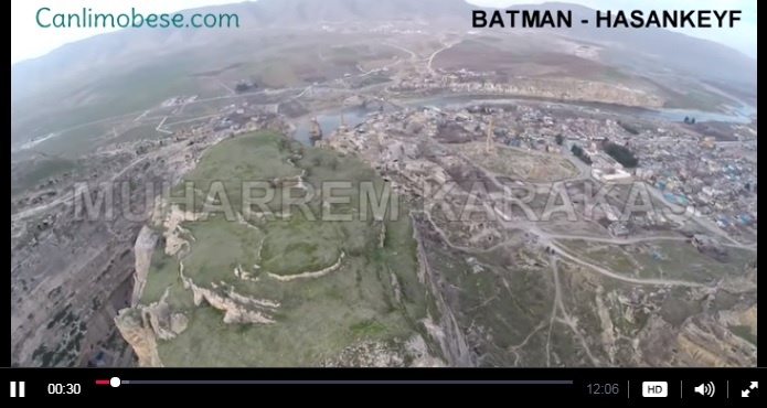 Batman Hasankeyf Dicle Nehri Havadan Kamera Görüntüleri İzle