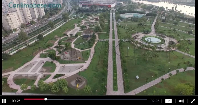 Havadan Adana Merkez Parkı Kamera Görüntüsü İzle