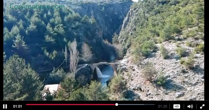 Uşak Karahallı Clandras Köprüsü Havadan Kamera İzle