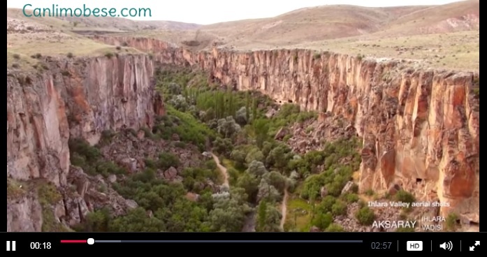 Ihlara Vadisi Havadan Kamera İzle