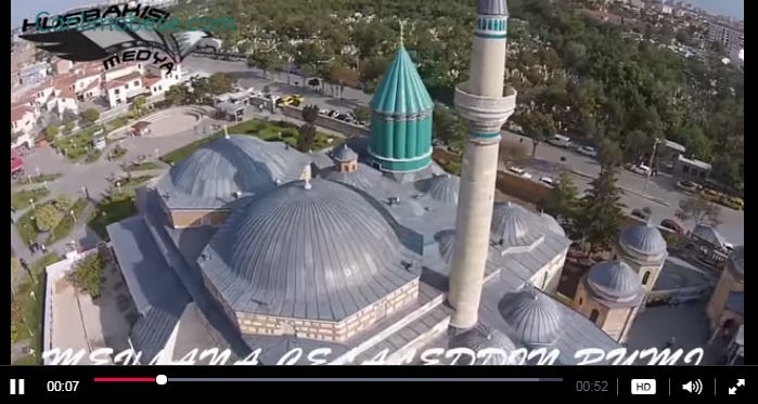 Konya Mevlana Türbesi Havadan Kamera Görüntüleri İzle