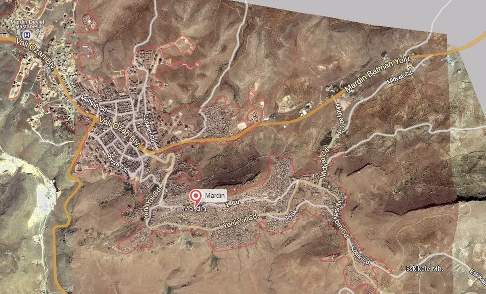 Mardin Uydu Görüntüsü Haritası