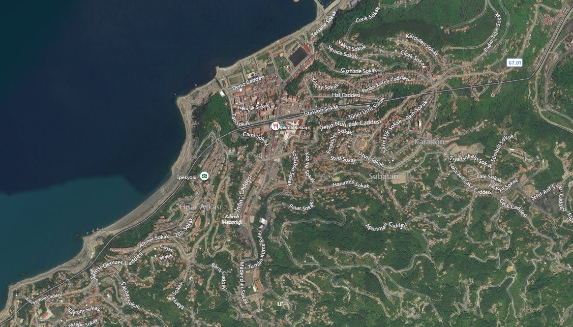 Zonguldak Kilimli Uydu Görüntüsü Haritası