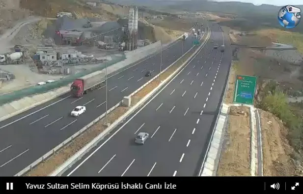 Yavuz Sultan Selim Köprüsü İshaklı Canlı Mobese İzle