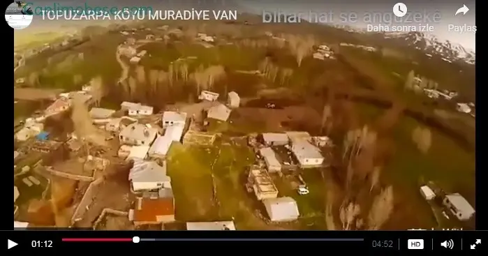 Van Muradiye Topuzarpa Köyü Havadan Kamera İzle