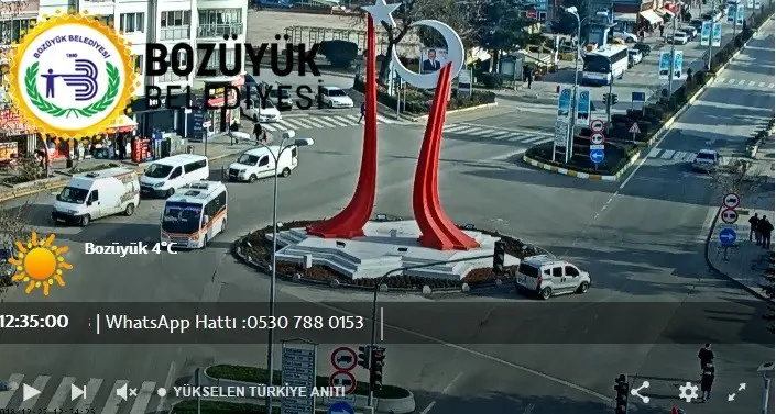Bozüyük Yükselen Türkiye Anıtı Canlı Kamera İzle