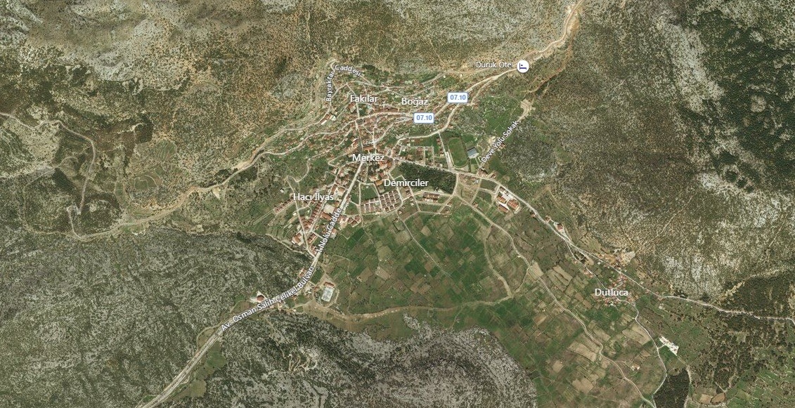 Antalya Akseki Uydu Görüntüsü