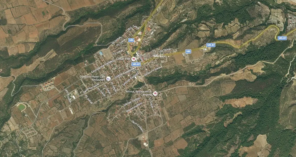Karacasu Uydu Görüntüsü Haritası, Aydın