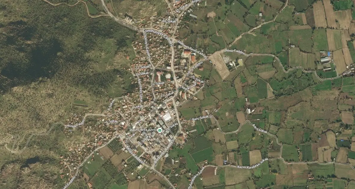 Karpuzlu Uydu Görüntüsü Haritası, Aydın