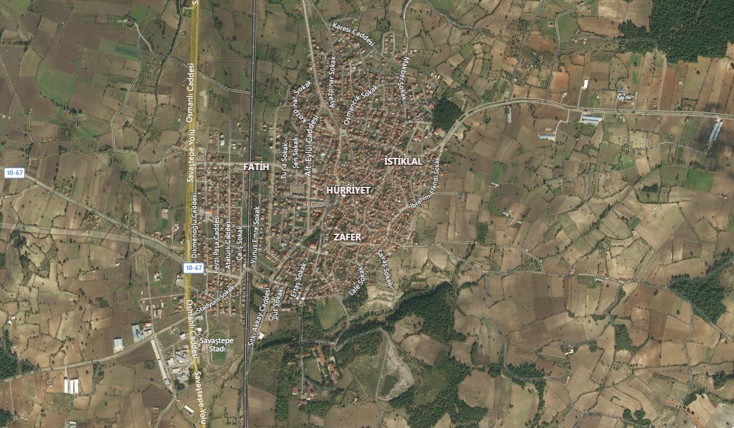 Savaştepe Uydu Görüntüsü Haritası, Balıkesir