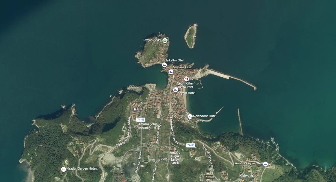 Amasra Uydu Görüntüsü Haritası, Bartın