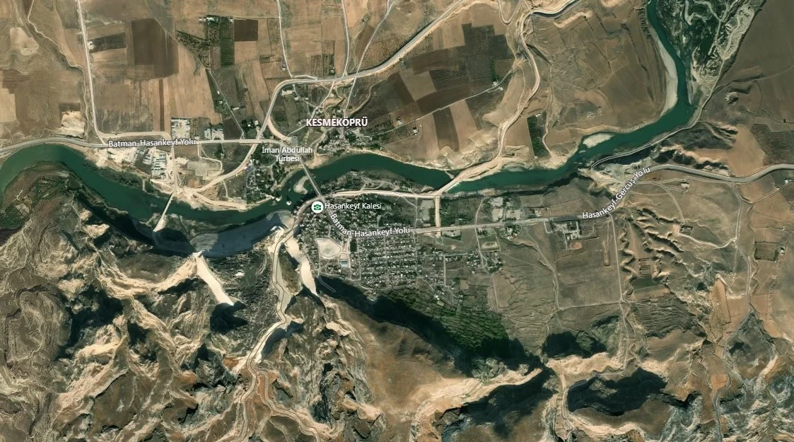 Hasankeyf Uydu Görüntüsü Haritası, Batman
