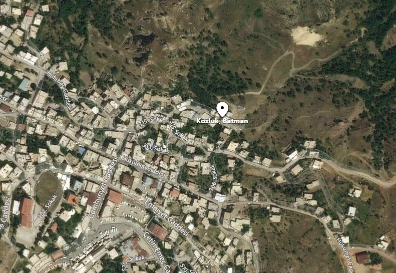 Kozluk Uydu Görüntüsü Haritası, Batman