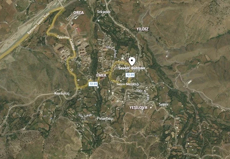 Sason Uydu Görüntüsü Haritası, Batman