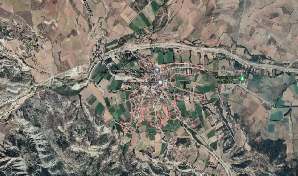 Yenipazar Uydu Görüntüsü Haritası, Bilecik