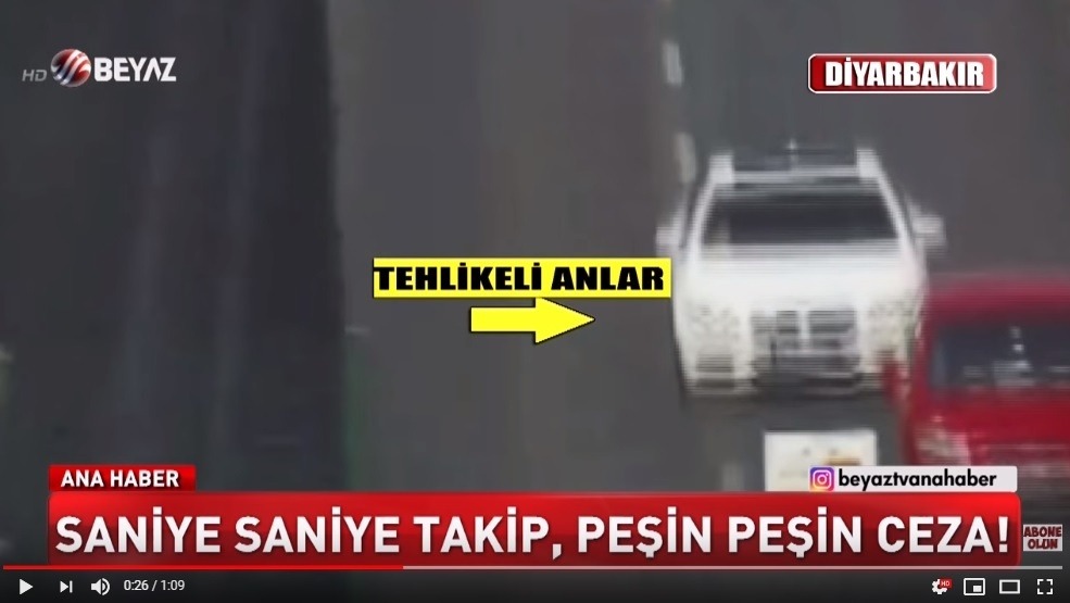 Diyarbakırda Makas Atan Sürücü Mobese Kameraları İle Yakalandı