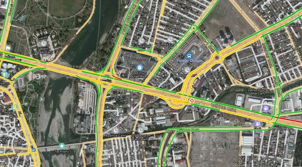 Adana Yüreğir Trafik Durumu Yol Durumu