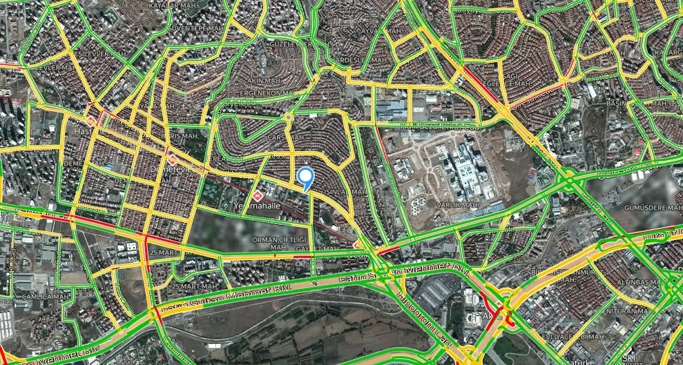 Ankara Yenimahalle Trafik Durumu Yol Durumu