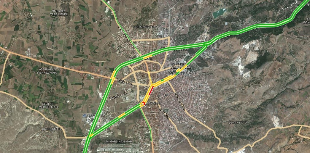Çorum Trafik Durumu Yol Durumu