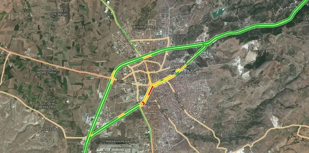 Çorum Trafik Durumu Yol Durumu