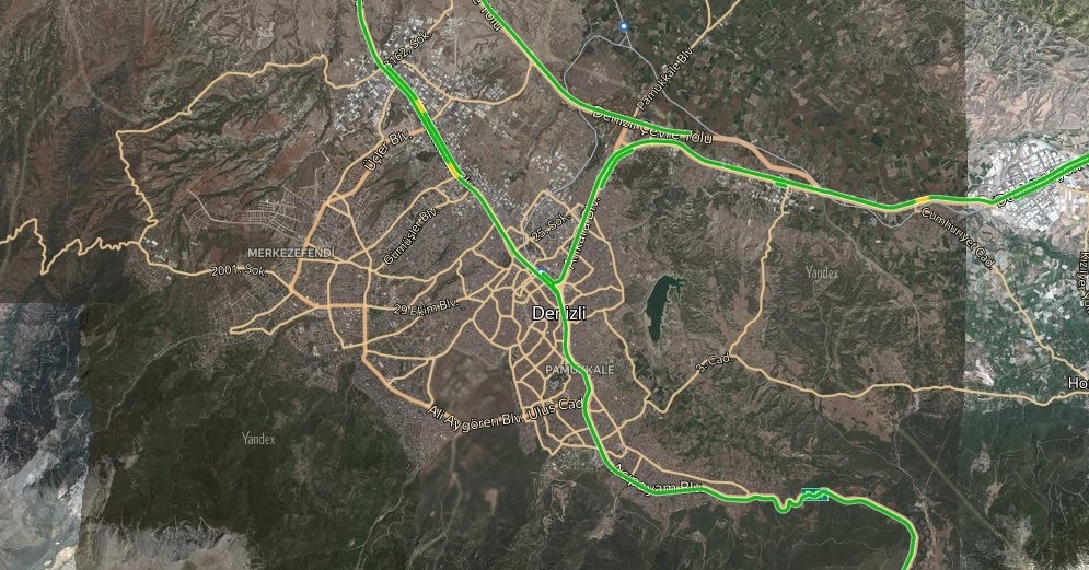 Denizli Trafik Durumu Yol Durumu