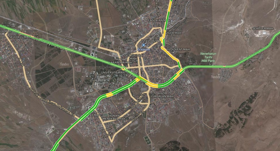 Erzurum Trafik Durumu Yol Durumu