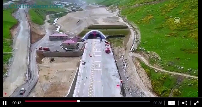 Ovit Dağı Tüneli Havadan Kamera Görüntüleri İzle