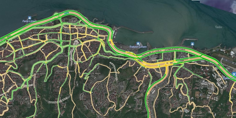 Trabzon Trafik Durumu Yol Durumu