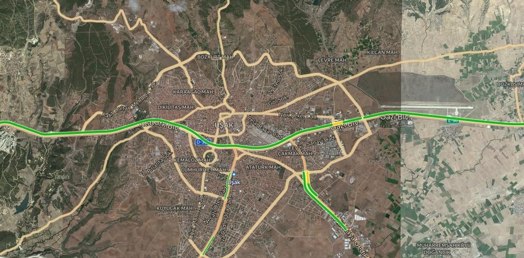 Uşak Trafik Durumu Yol Durumu