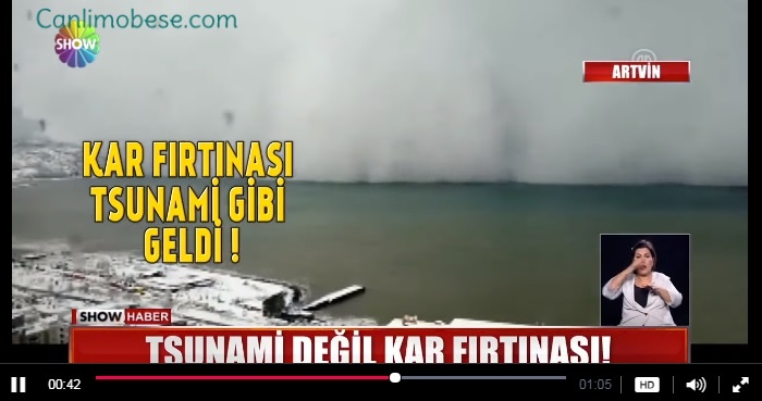Artvin Hopa'da Kar Fırtınası Mobese