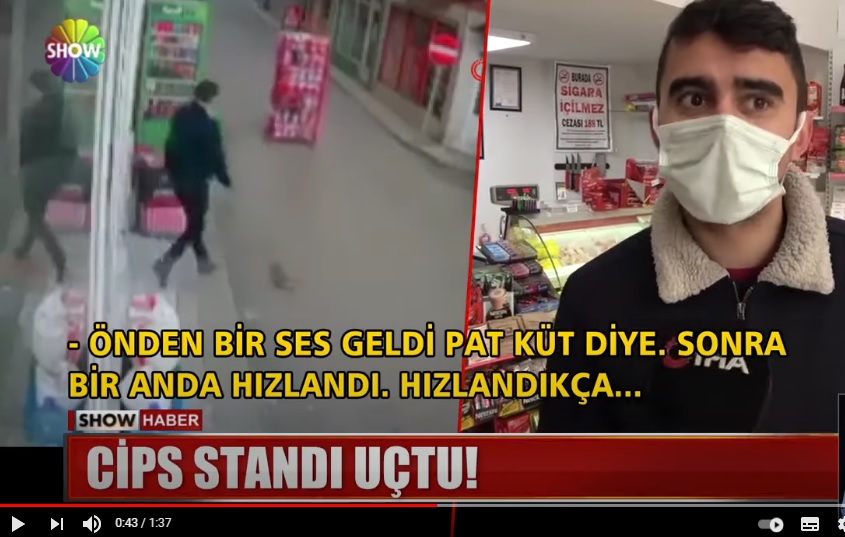 Marketin Önünceki Stand Kayarak Yola Çıktı