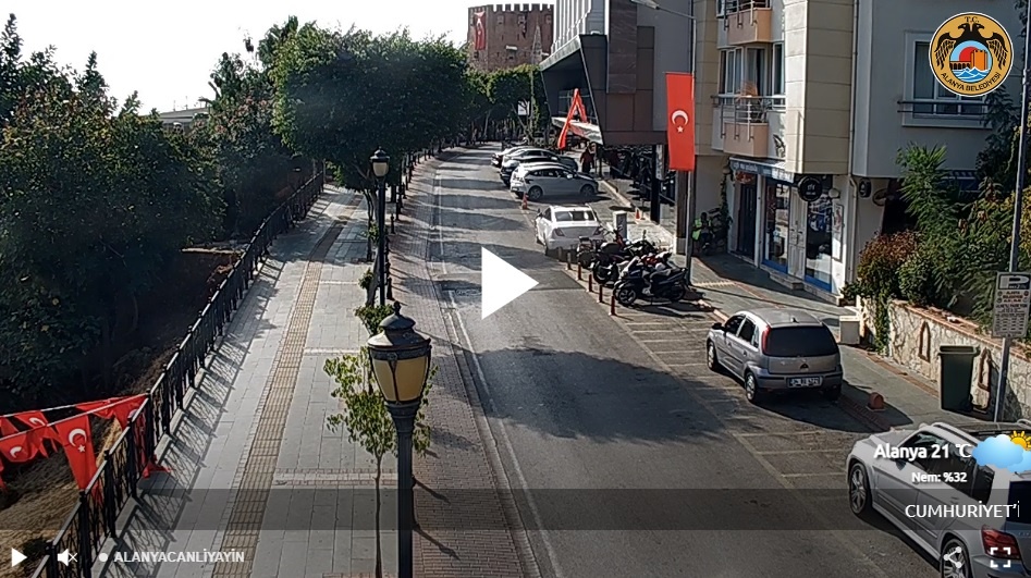 Alanya İskele Caddesi Canlı Mobese İze