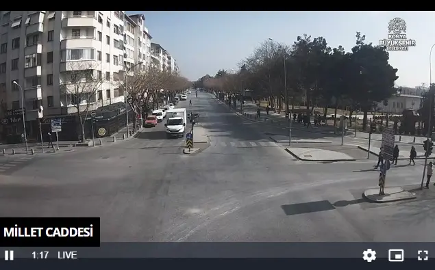 Konya Millet Caddesi Canlı Mobese İzle