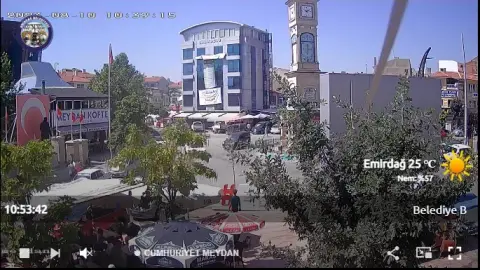 Afyon Emirdağ Cumhuriyet Meydanı Canlı Mobese