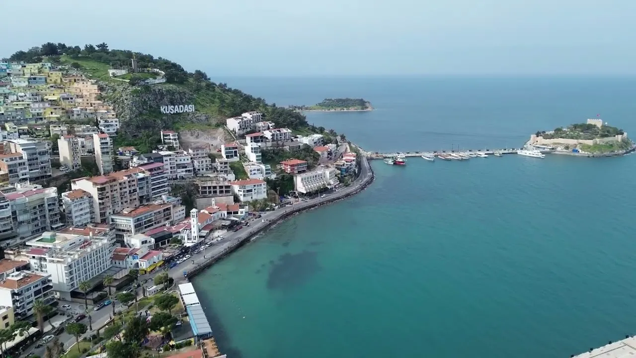 Aydın Kuşadası Havadan Kamera Görüntüleri İzle
