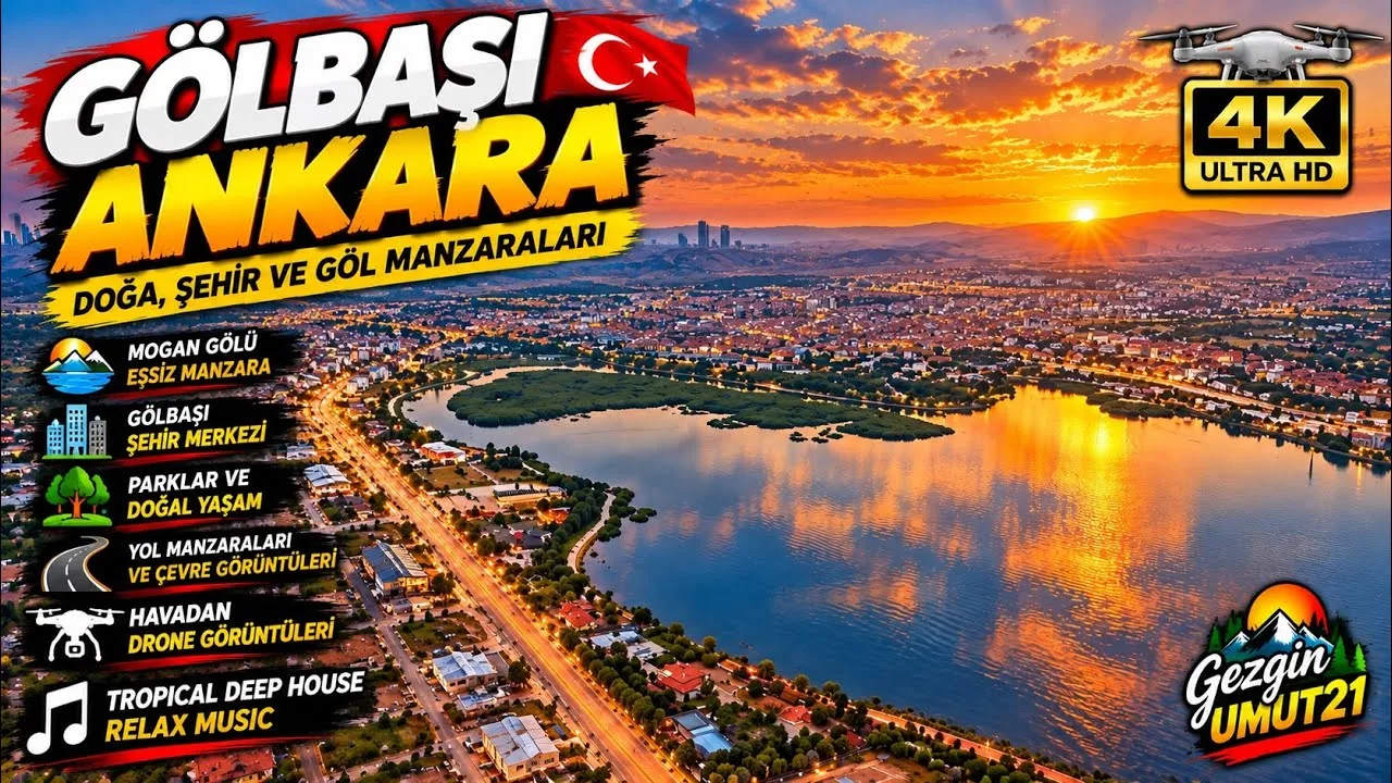 Gölbaşı Ankara Mogan Gölü Havadan Kamera Görüntüleri İzle