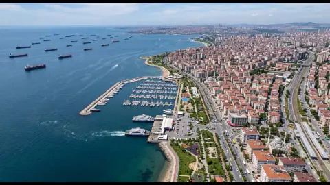 İstanbul Pendik Sahil Havadan Kamera Görüntüleri İzle