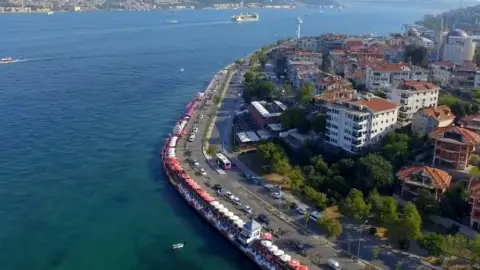 İstanbul Üsküdar Salacak Sahili Havadan Kamera Görüntüleri İzle